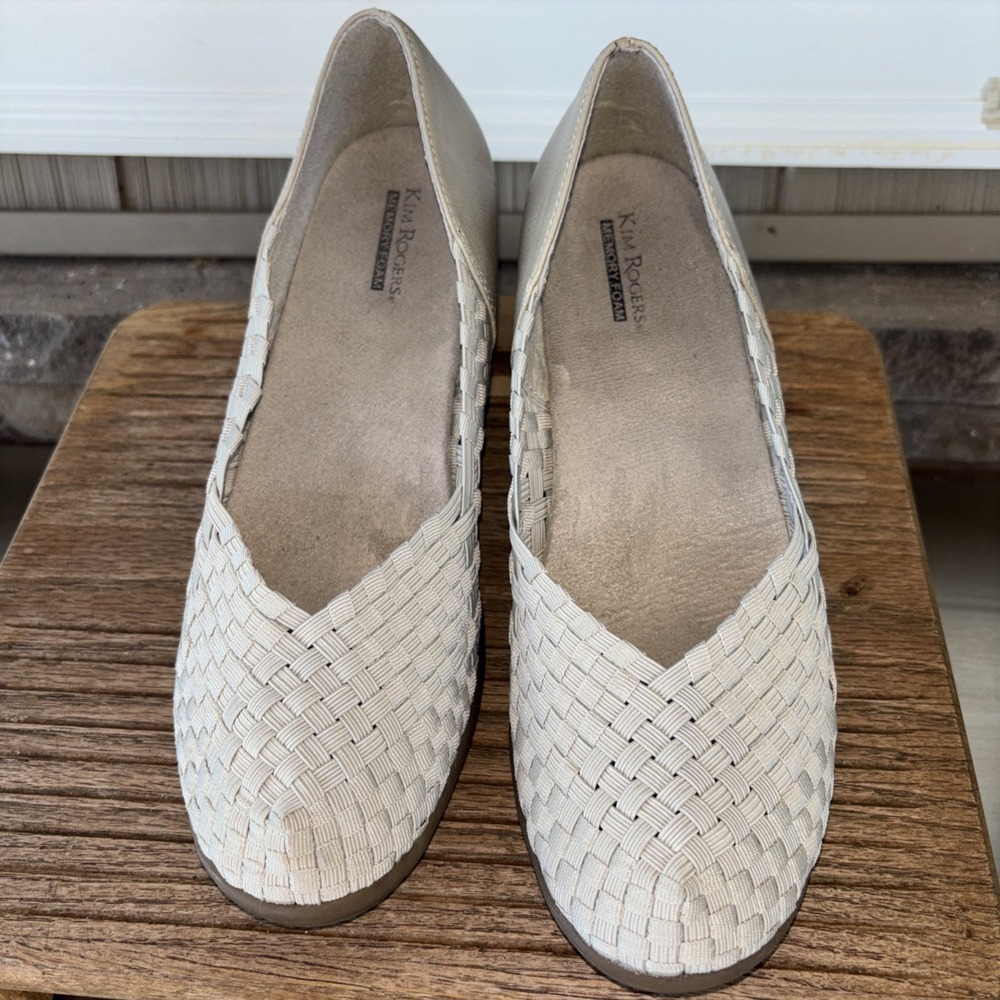 Kim Rogers "Magen" Woven Wedge Tan Women's Size 10 M
